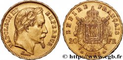 20 francs or Napoléon III, tête laurée 1866 Strasbourg F.532/14