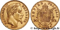 20 francs or Napoléon III, tête laurée 1868 Strasbourg F.532/19