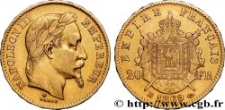 20 francs or Napoléon III, tête laurée, grand BB 1869 Strasbourg F.532/22