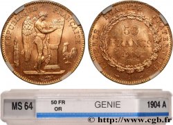 50 francs or Génie 1904 Paris F.549/6 SPL64 GENI