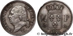 1/4 franc Louis XVIII 1822 Paris F.163/21