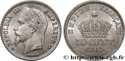 50 centimes Napoléon III, tête laurée 1864 Paris F.188/2
