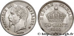50 centimes Napoléon III, tête laurée 1864 Paris F.188/2