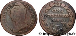Cinq centimes Dupré, grand module 1798 Lille F.115/43