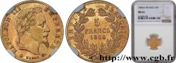 5 francs or Napoléon III, tête laurée 1864 Paris F.502/5