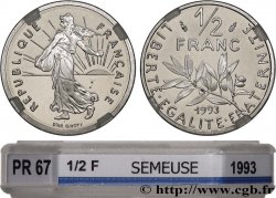 1/2 franc Semeuse, Belle Épreuve 1993 Pessac F.198/34 var.
