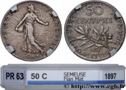 50 centimes Semeuse, Flan Mat 1897 F.190/2