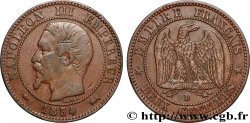 Deux centimes Napoléon III, tête nue, petit D et grand lion 1854 Lyon F.107/14