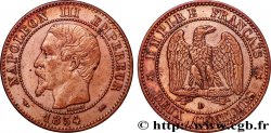 Deux centimes Napoléon III, tête nue 1854 Lyon F.107/15