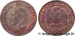 Deux centimes Napoléon III, tête laurée 1862 Bordeaux F.108A/7
