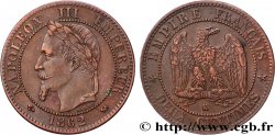 Deux centimes Napoléon III, tête laurée 1862 Bordeaux F.108A/7