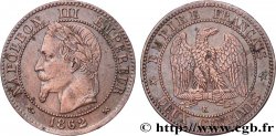 Deux centimes Napoléon III, tête laurée 1862 Bordeaux F.108A/7