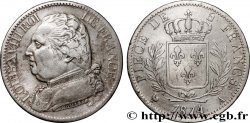 5 francs Louis XVIII, buste habillé 1814 Paris F.308/1