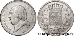 5 francs Louis XVIII, tête nue 1817 Perpignan F.309/25