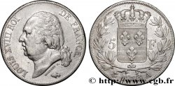 5 francs Louis XVIII, tête nue 1823 Paris F.309/76