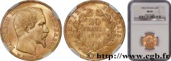 20 francs or Napoléon III, tête nue 1853 Paris F.531/1