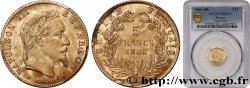 5 francs or Napoléon III, tête laurée 1866 Strasbourg F.502/10