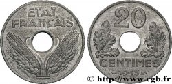 20 centimes État français, légère 1943 F.153A/1