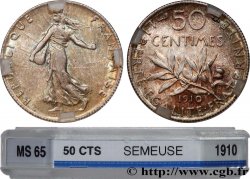 50 centimes Semeuse 1910 Paris F.190/17