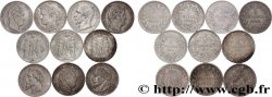 Lot de dix écus de 5 francs n.d. F.-/