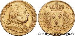 20 francs or Louis XVIII, buste habillé 1814 Bordeaux F.517/3