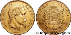 100 francs or Napoléon III, tête laurée 1863 Strasbourg F.551/3
