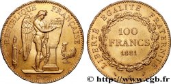 100 francs or Génie, tranche inscrite en relief Dieu protège la France 1881 Paris F.552/4
