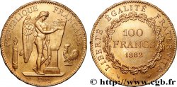 100 francs or Génie, tranche inscrite en relief Dieu protège la France 1882 Paris F.552/5