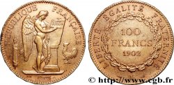 100 francs or Génie, tranche inscrite en relief Dieu protège la France 1902 Paris F.552/15