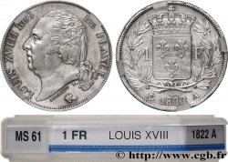 1 franc Louis XVIII 1822 Paris F.206/40