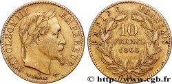 10 francs or Napoléon III, tête laurée 1866 Strasbourg F.507A/13