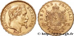20 francs or Napoléon III, tête laurée 1864 Paris F.532/8