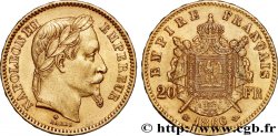 20 francs or Napoléon III, tête laurée 1866 Strasbourg F.532/14