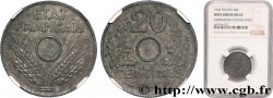 20 centimes État français, lourde, Fautée non trouée 1942 F.153/4 var.