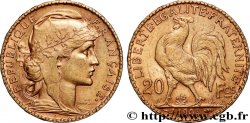 20 francs or Coq, Dieu protège la France 1904 Paris F.534/9