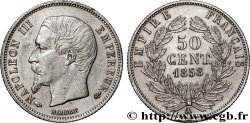 50 centimes Napoléon III, tête nue 1858 Paris F.187/9