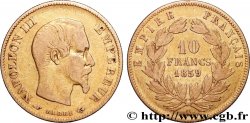 10 francs or Napoléon III, tête nue 1859 Paris F.506/7