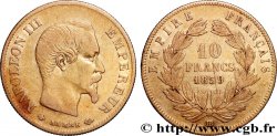 10 francs or Napoléon III, tête nue 1859 Strasbourg F.506/8