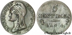 5 centimes Dupré, petit module 1796 Paris F.113/1