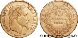 10 francs or Napoléon III, tête laurée 1863 Paris F.507A/3