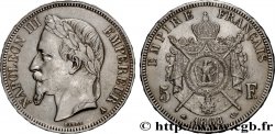 5 francs Napoléon III, tête laurée 1868 Paris F.331/12