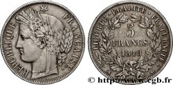 5 francs Cérès, IIe République 1849 Strasbourg F.327/3