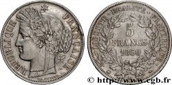 5 francs Cérès, IIe République 1850 Strasbourg F.327/5