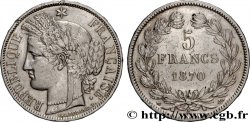 5 francs Cérès, sans légende 1870 Paris F.332/1