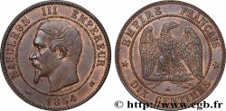 Dix centimes Napoléon III, tête nue 1854 Bordeaux F.133/16