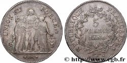 5 francs Union et Force, Union serré, avec glands intérieurs et gland extérieur 1800 Bordeaux F.288/134