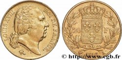 20 francs or Louis XVIII, tête nue 1816 Paris F.519/1
