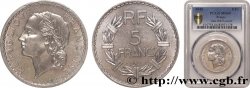 5 francs Lavrillier, aluminium, 9 ouvert 1945 F.339/3