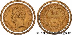20 francs or Louis-Philippe, Tiolier, tranche inscrite en creux 1831 Paris F.524/2