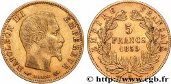 5 francs or Napoléon III, tête nue, grand module 1859 Paris F.501/7